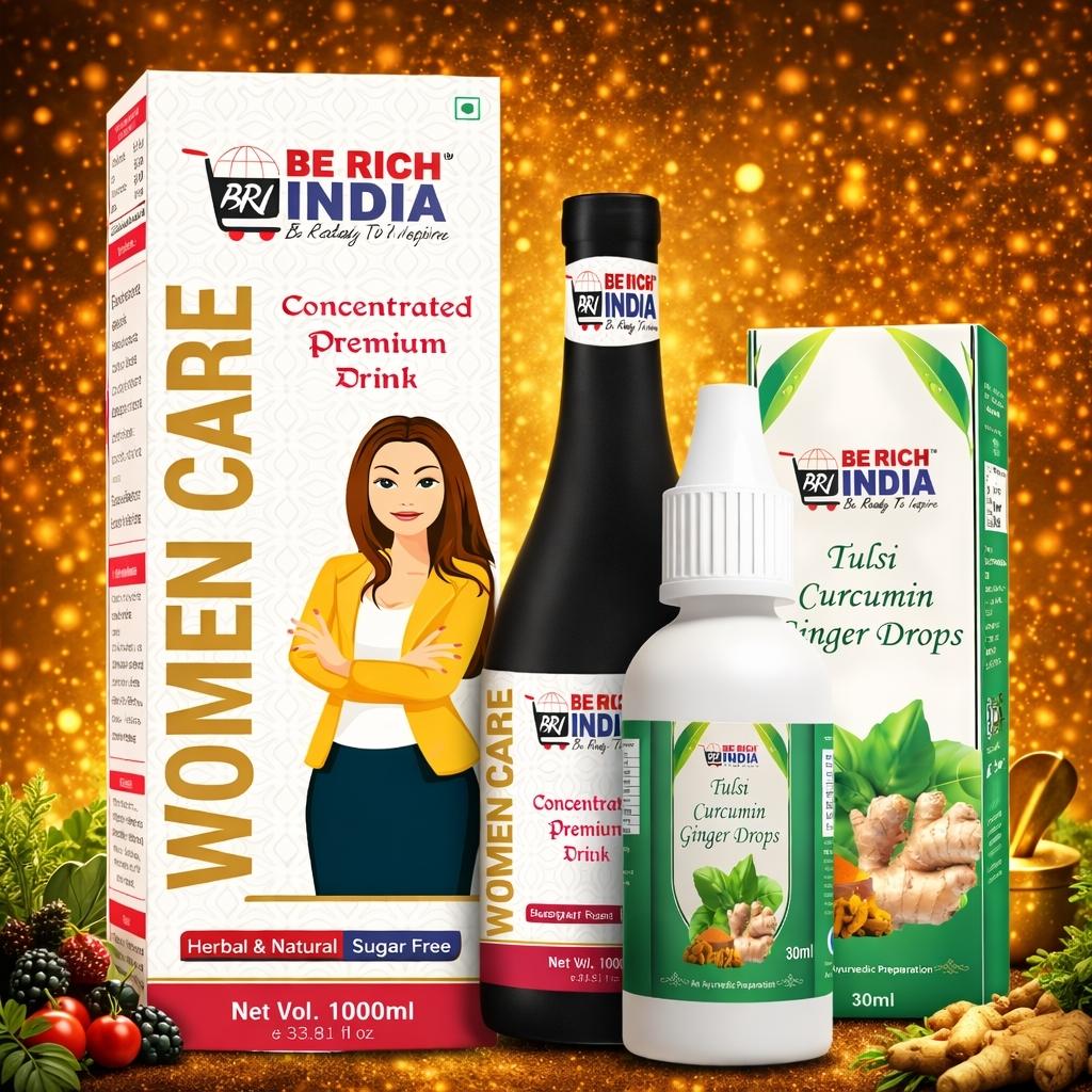 Women Care Premium Drink With Tulsi Curcumin Ginger Drops